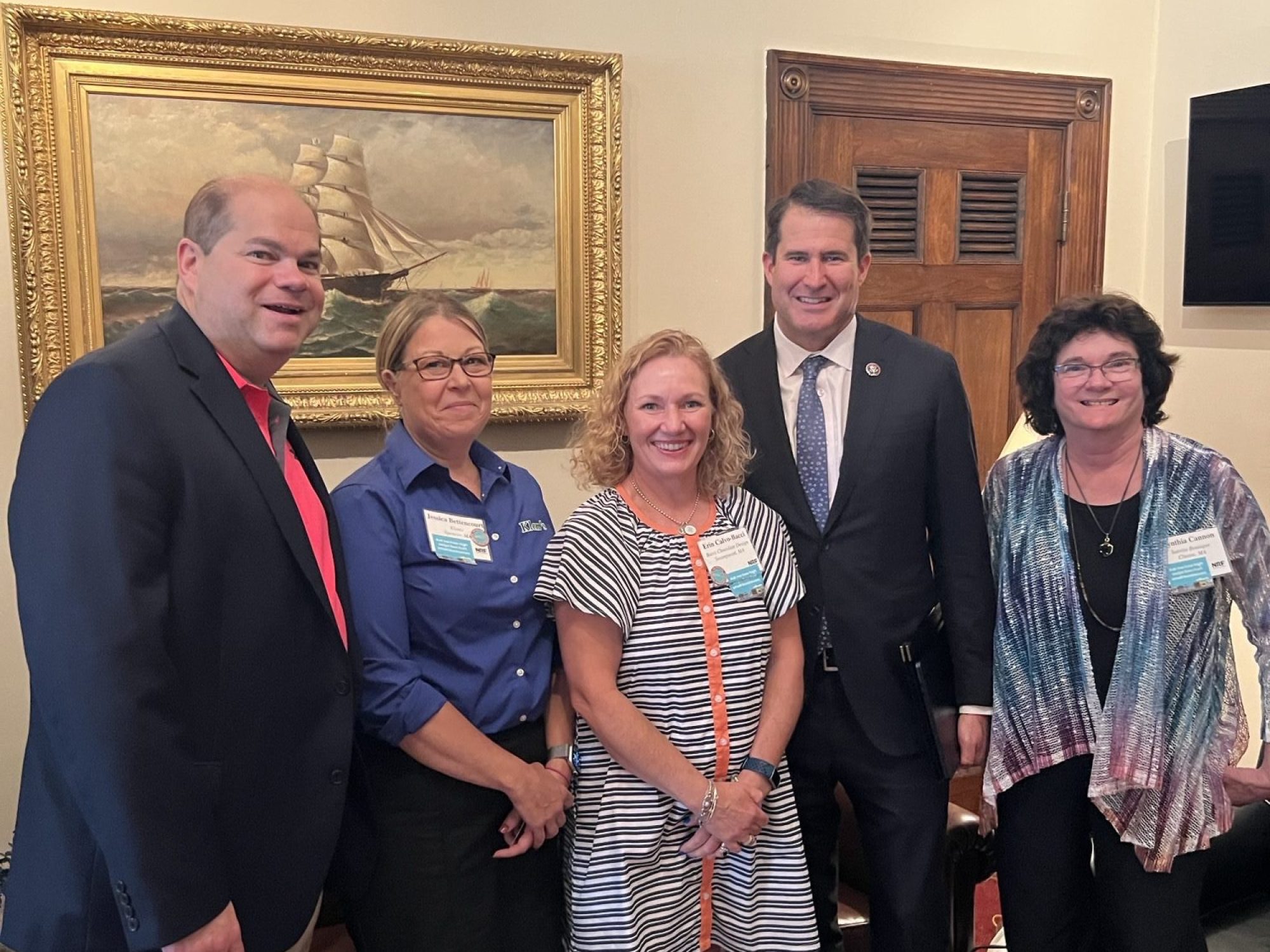 Erin Calvo-Bacci with Seth Moulton and others
