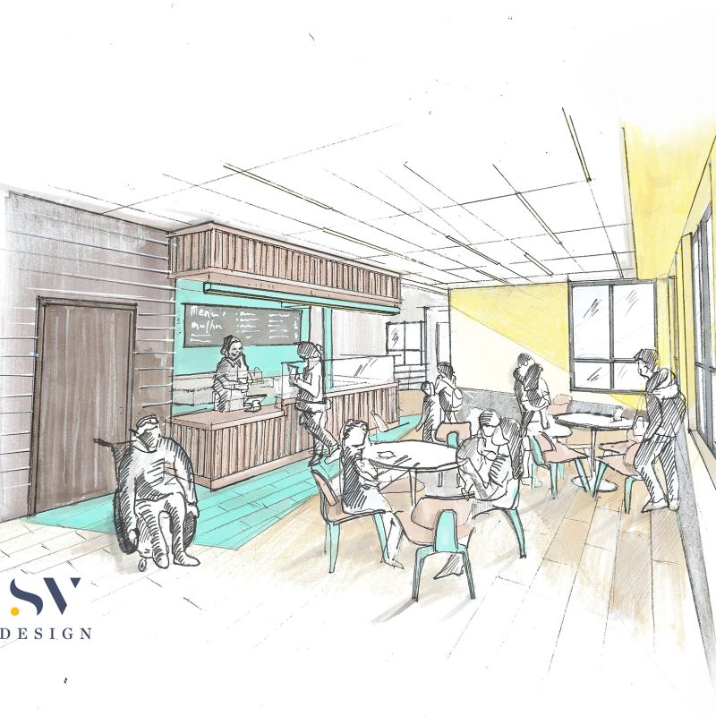 A rendering of the new cafe at the Danvers YMCA.